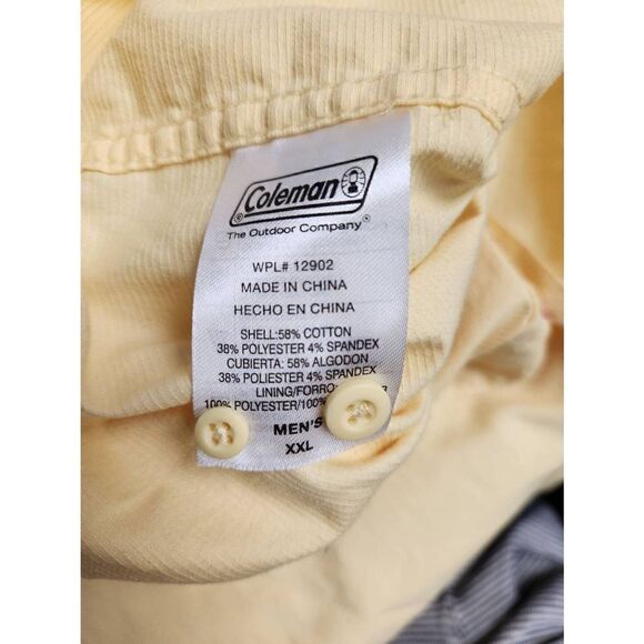 Coleman 2X YELLOW Fishing, Vented Casual Short Sleeve Button Up with velcro and - Picture 8 of 10